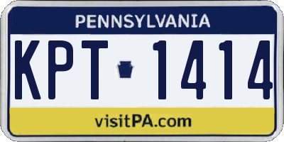 PA license plate KPT1414