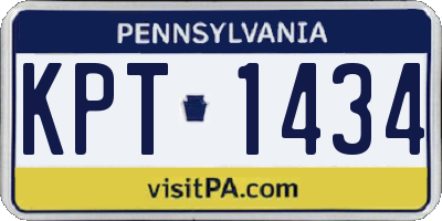 PA license plate KPT1434