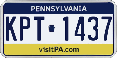 PA license plate KPT1437
