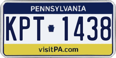 PA license plate KPT1438