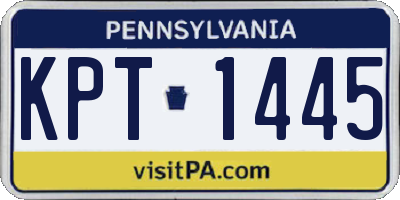 PA license plate KPT1445