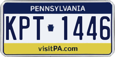 PA license plate KPT1446