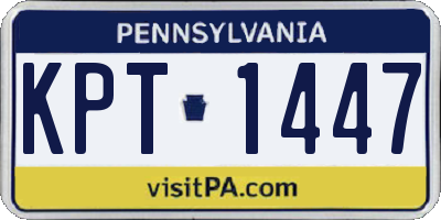 PA license plate KPT1447