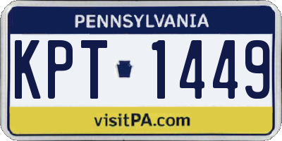 PA license plate KPT1449