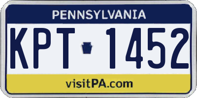 PA license plate KPT1452
