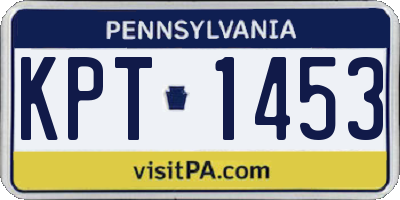 PA license plate KPT1453