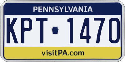 PA license plate KPT1470