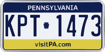 PA license plate KPT1473