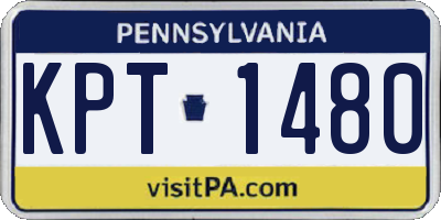 PA license plate KPT1480