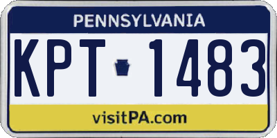 PA license plate KPT1483