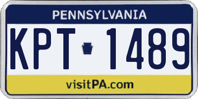 PA license plate KPT1489