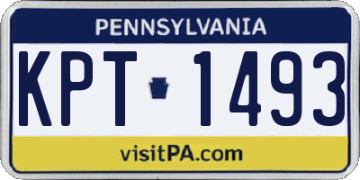 PA license plate KPT1493