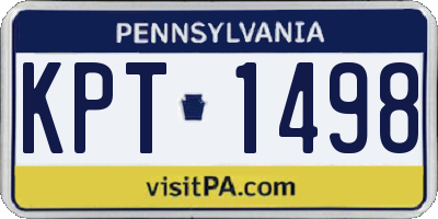 PA license plate KPT1498