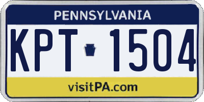 PA license plate KPT1504