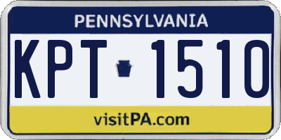 PA license plate KPT1510