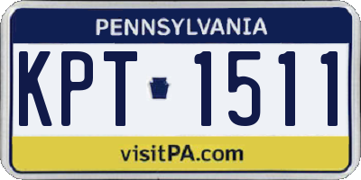 PA license plate KPT1511