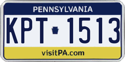 PA license plate KPT1513