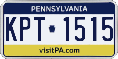 PA license plate KPT1515