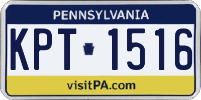 PA license plate KPT1516