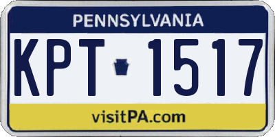 PA license plate KPT1517