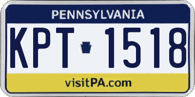 PA license plate KPT1518