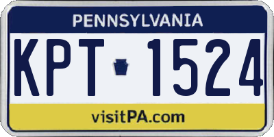PA license plate KPT1524