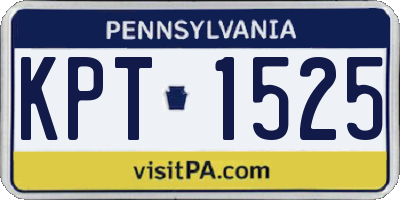 PA license plate KPT1525