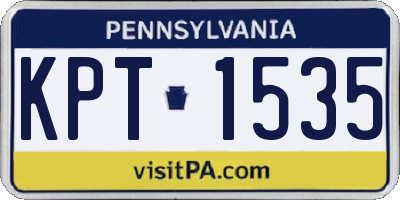 PA license plate KPT1535