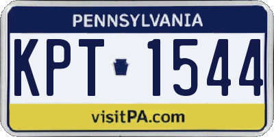 PA license plate KPT1544
