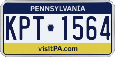 PA license plate KPT1564