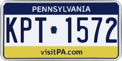 PA license plate KPT1572