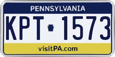PA license plate KPT1573