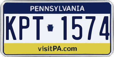 PA license plate KPT1574