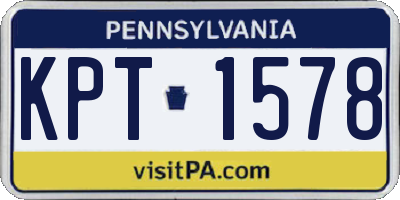 PA license plate KPT1578