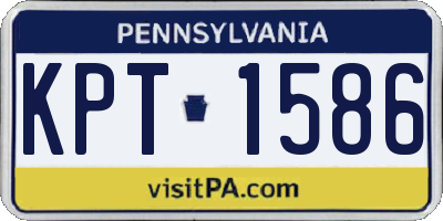 PA license plate KPT1586