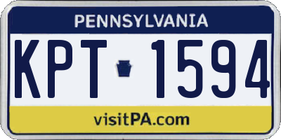 PA license plate KPT1594