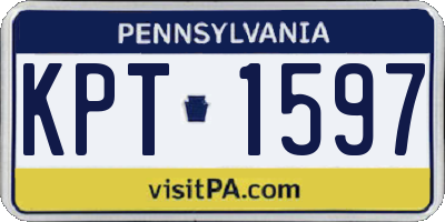 PA license plate KPT1597