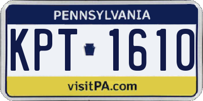 PA license plate KPT1610