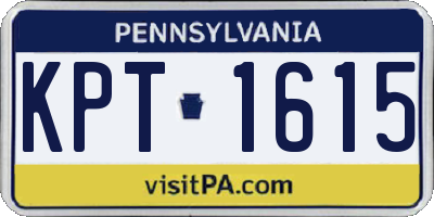 PA license plate KPT1615