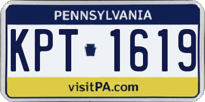 PA license plate KPT1619