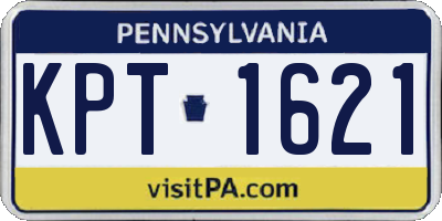 PA license plate KPT1621
