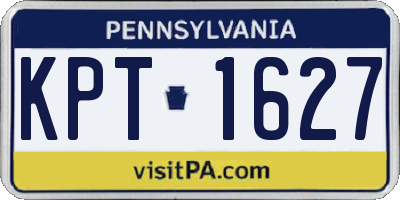 PA license plate KPT1627