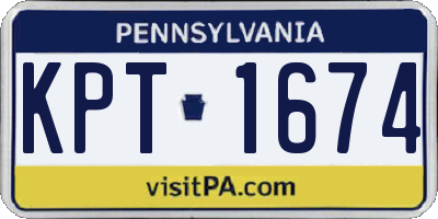 PA license plate KPT1674