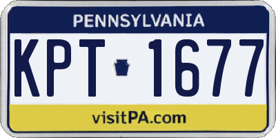 PA license plate KPT1677