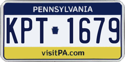PA license plate KPT1679