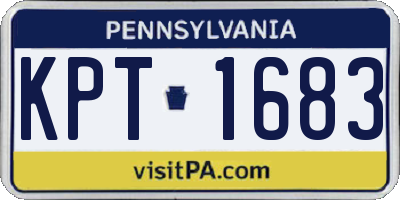 PA license plate KPT1683