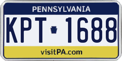 PA license plate KPT1688