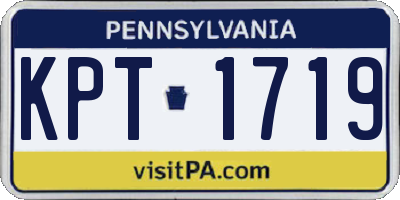 PA license plate KPT1719