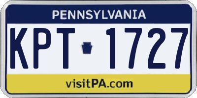 PA license plate KPT1727