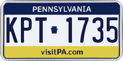 PA license plate KPT1735